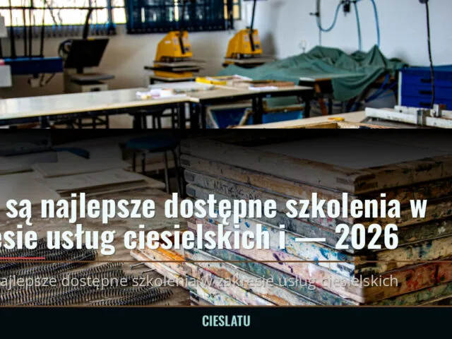 Jakie są najlepsze dostępne szkolenia w zakresie usług ciesielskich i — 2026