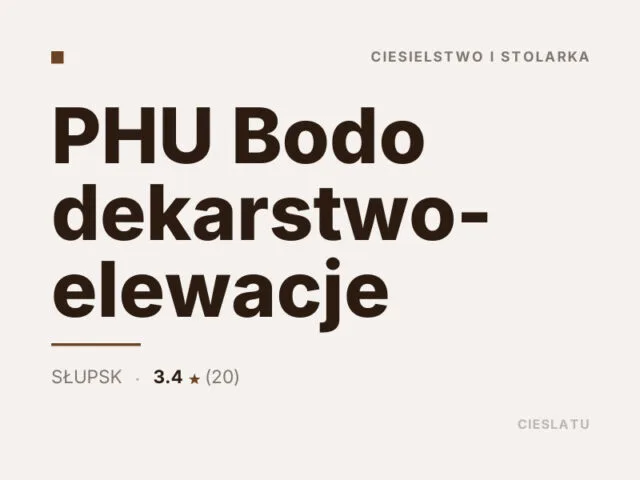 PHU Bodo dekarstwo- elewacje