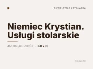 Niemiec Krystian. Usługi stolarskie