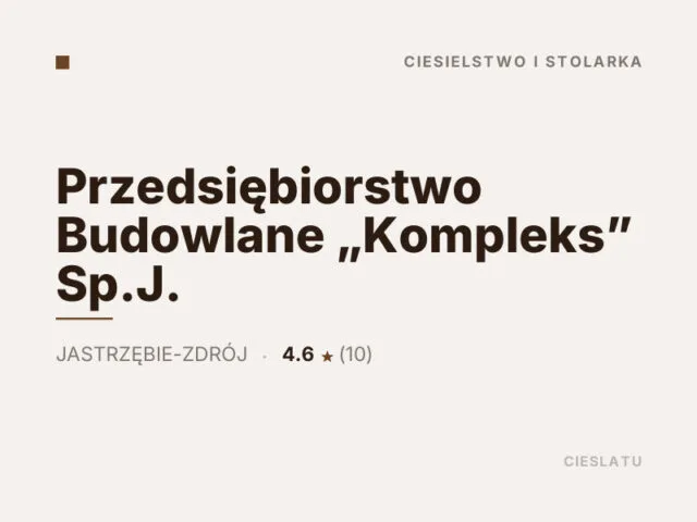 Przedsiębiorstwo Budowlane „Kompleks” Sp.J.