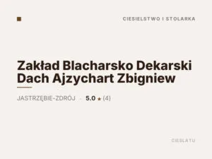 Zakład Blacharsko Dekarski Dach Ajzychart Zbigniew