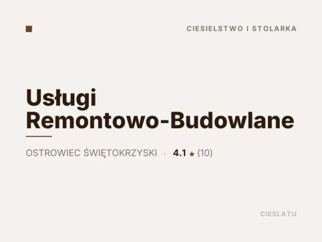 Usługi Remontowo-Budowlane
