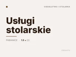 Usługi stolarskie