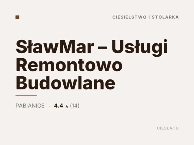 SławMar – Usługi Remontowo Budowlane