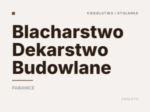 Blacharstwo Dekarstwo Budowlane