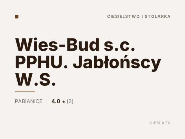 Wies-Bud s.c. PPHU. Jabłońscy W.S.