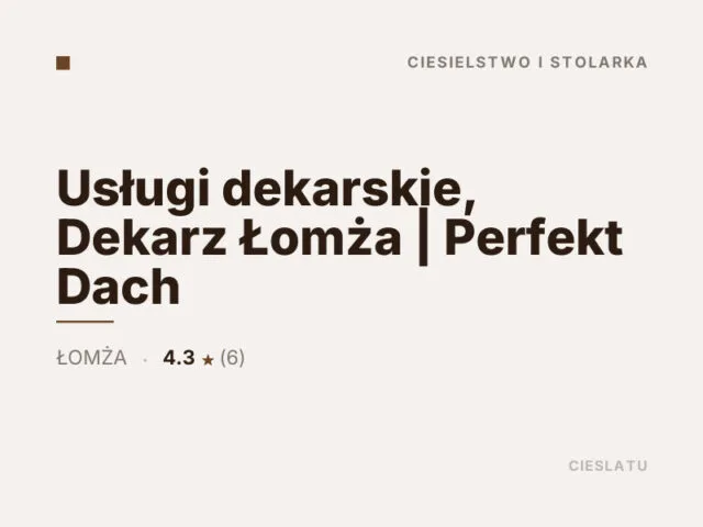 Usługi dekarskie, Dekarz Łomża | Perfekt Dach