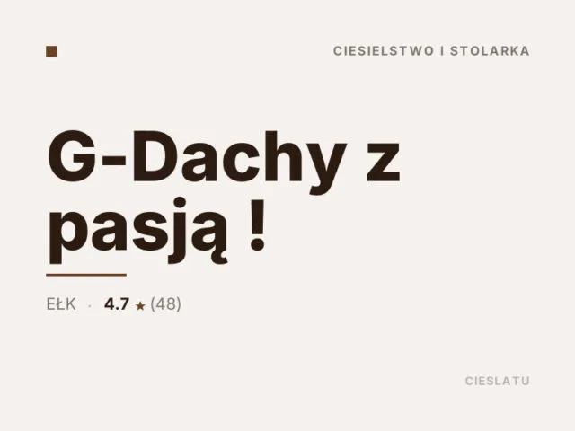 G-Dachy z pasją !