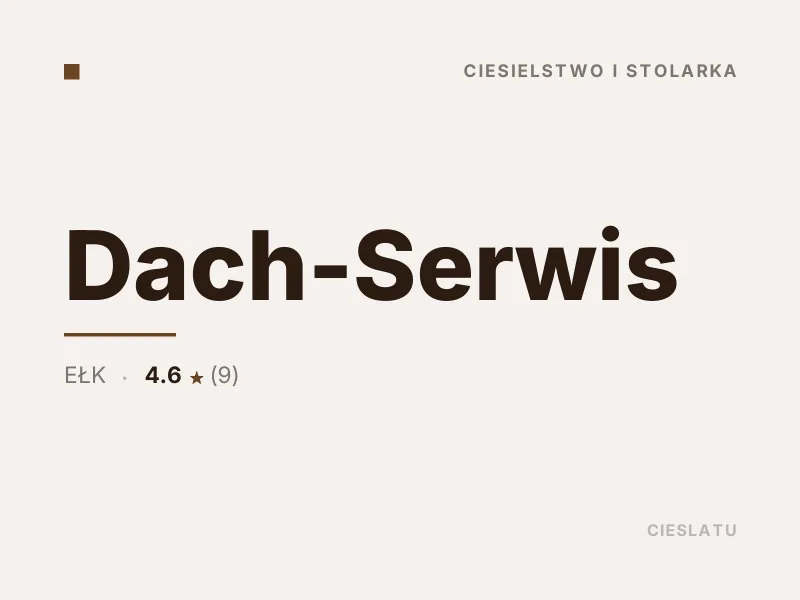 Dach-Serwis ciesielstwo i stolarka Ełk