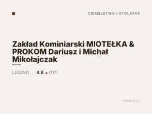 Zakład Kominiarski MIOTEŁKA & PROKOM Dariusz i Michał Mikołajczak