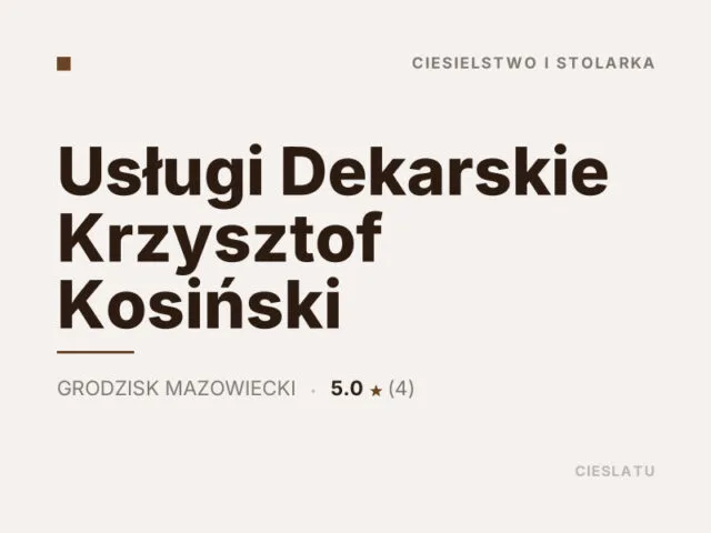 Usługi Dekarskie Krzysztof Kosiński