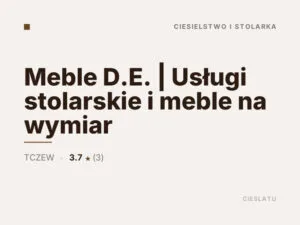 Meble D.E. | Usługi stolarskie i meble na wymiar