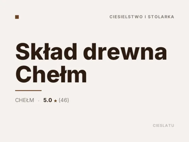 Skład drewna Chełm