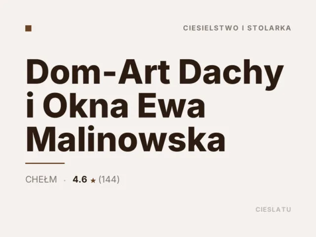 Dom-Art Dachy i Okna Ewa Malinowska