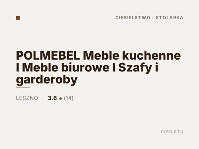 POLMEBEL Meble kuchenne l Meble biurowe l Szafy i garderoby