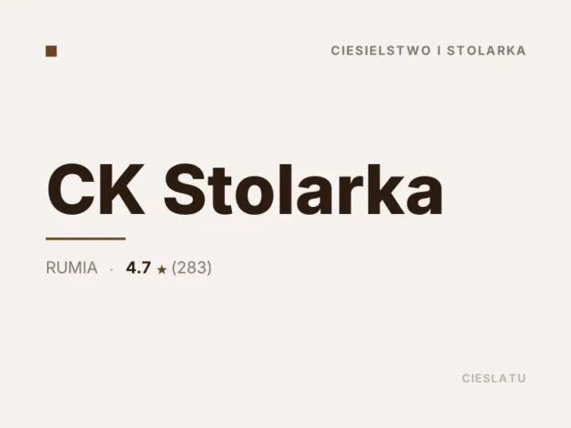 CK Stolarka