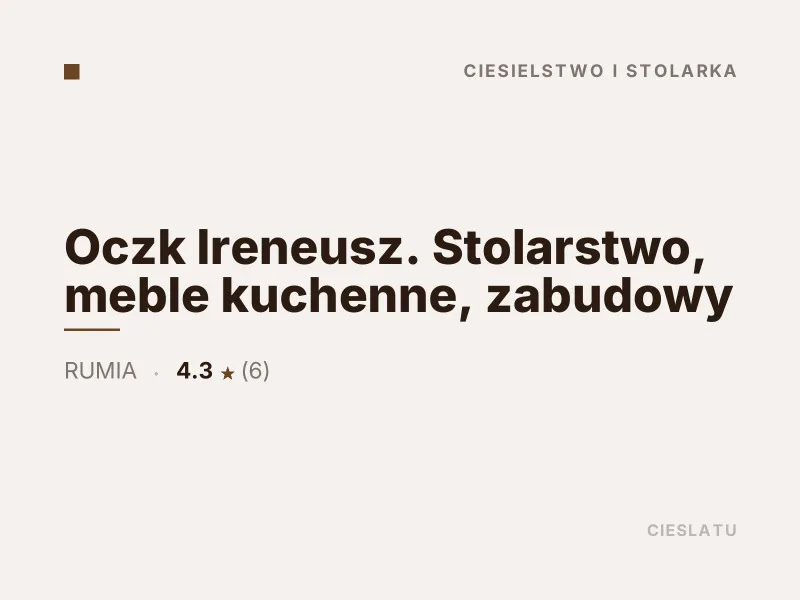 Oczk Ireneusz Ciesielstwo i stolarka Rumia