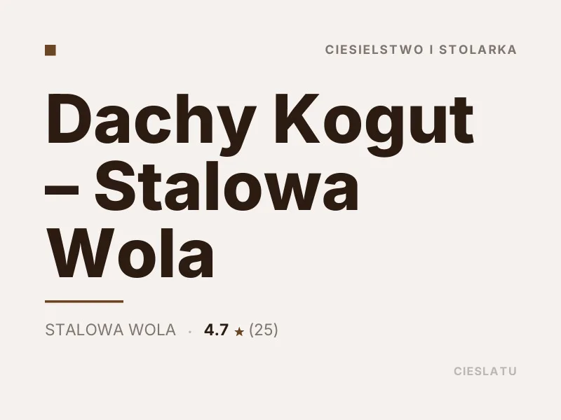 Dachy Kogut Ciesielstwo i stolarka Stalowa Wola