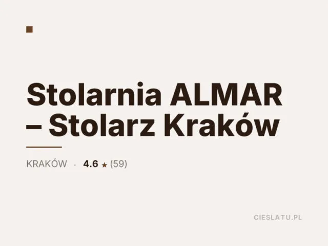 Stolarnia ALMAR – Stolarz Kraków