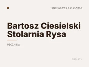 Bartosz Ciesielski Stolarnia Rysa