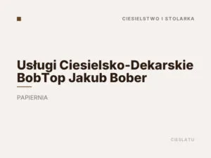Usługi Ciesielsko-Dekarskie BobTop Jakub Bober