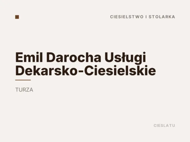 Emil Darocha Usługi Dekarsko-Ciesielskie