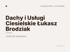 Dachy i Usługi Ciesielskie Łukasz Brodziak