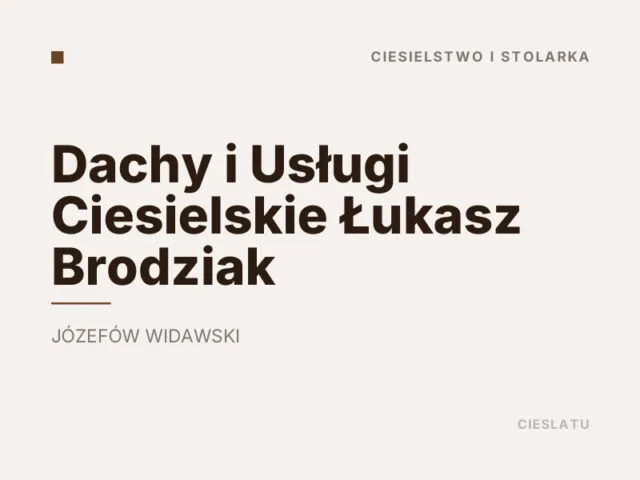 Dachy i Usługi Ciesielskie Łukasz Brodziak
