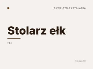 Stolarz ełk