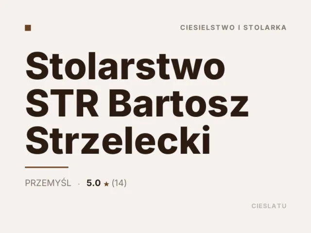 Stolarstwo STR Bartosz Strzelecki