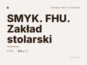 SMYK. FHU. Zakład stolarski