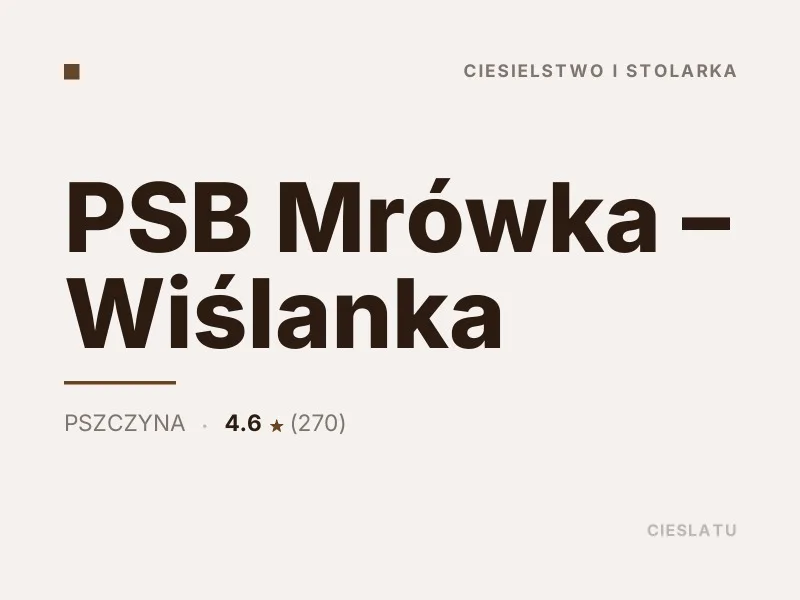 PSB Mrówka - Wiślanka sklepy i hurtownie Pszczyna