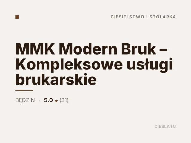 MMK Modern Bruk – Kompleksowe usługi brukarskie