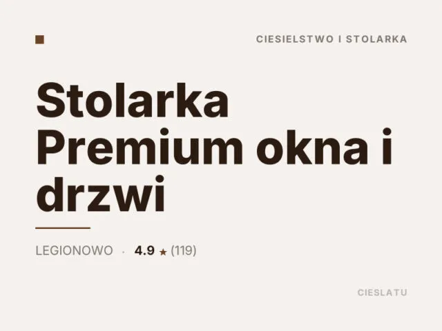 Stolarka Premium okna i drzwi