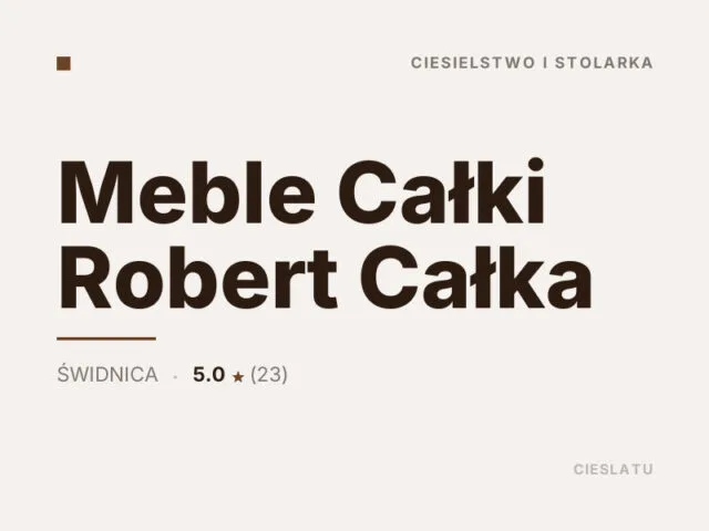 Meble Całki Robert Całka