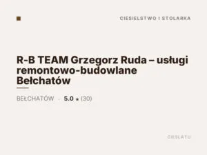 R-B TEAM Grzegorz Ruda – usługi remontowo-budowlane Bełchatów