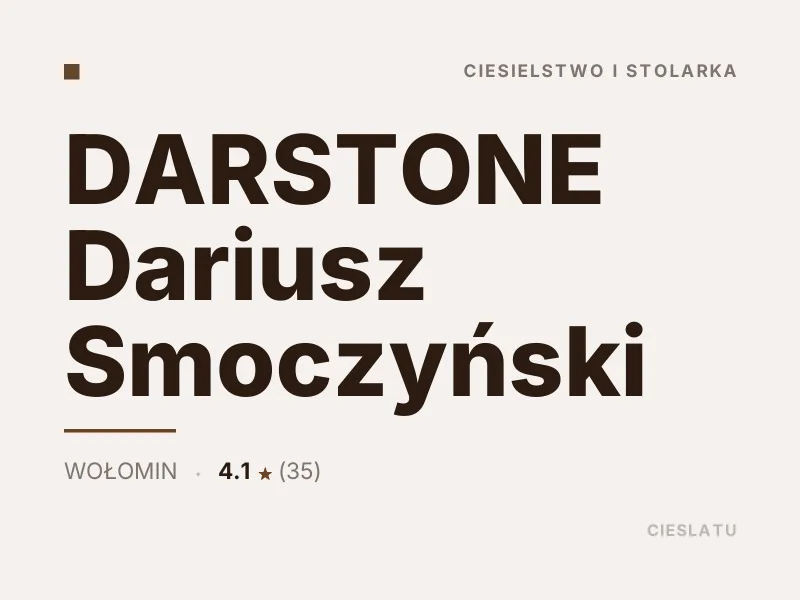 DARSTONE Dariusz Smoczyński Ciesielka artystyczna i snycerka Wołomin
