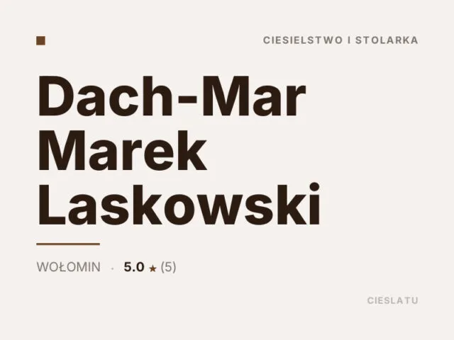 Dach-Mar Marek Laskowski